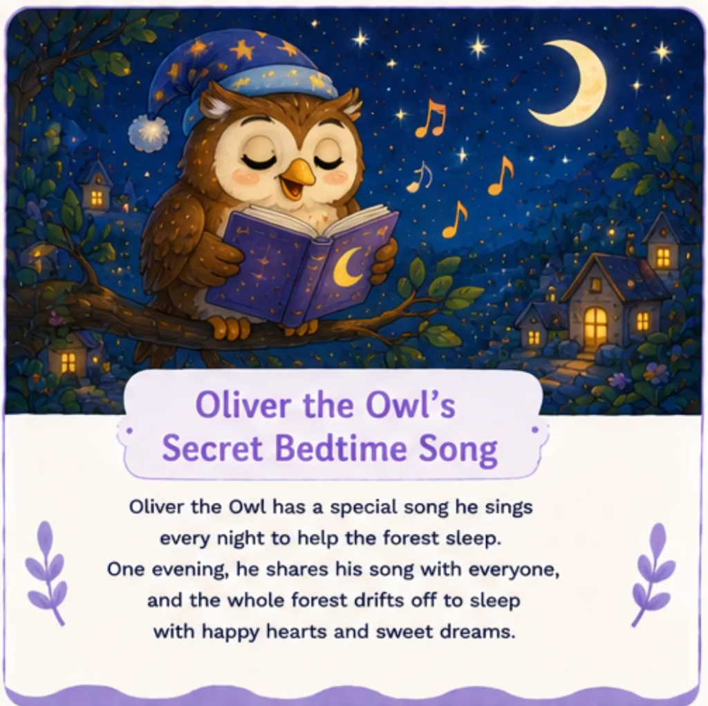 Oliver the Owl's Secret Bedtime Song - Short Children's Bedtime Stories