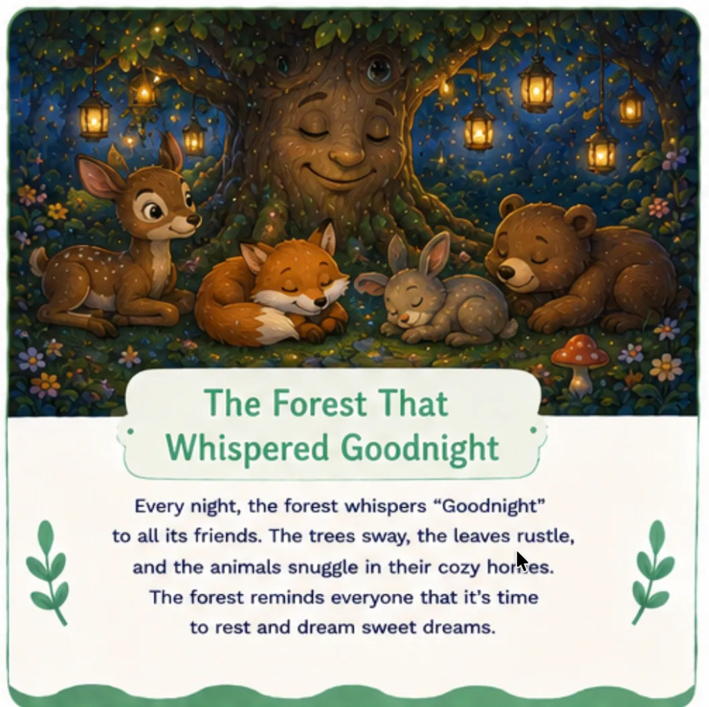 The Forest That Whispered Goodnight - Short Children's Bedtime Stories