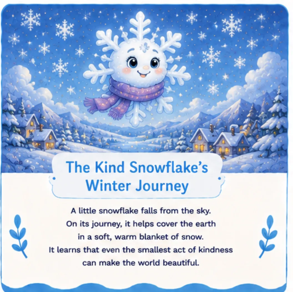 The Kind Snowflake's Winter Journey - Short Children's Bedtime Stories