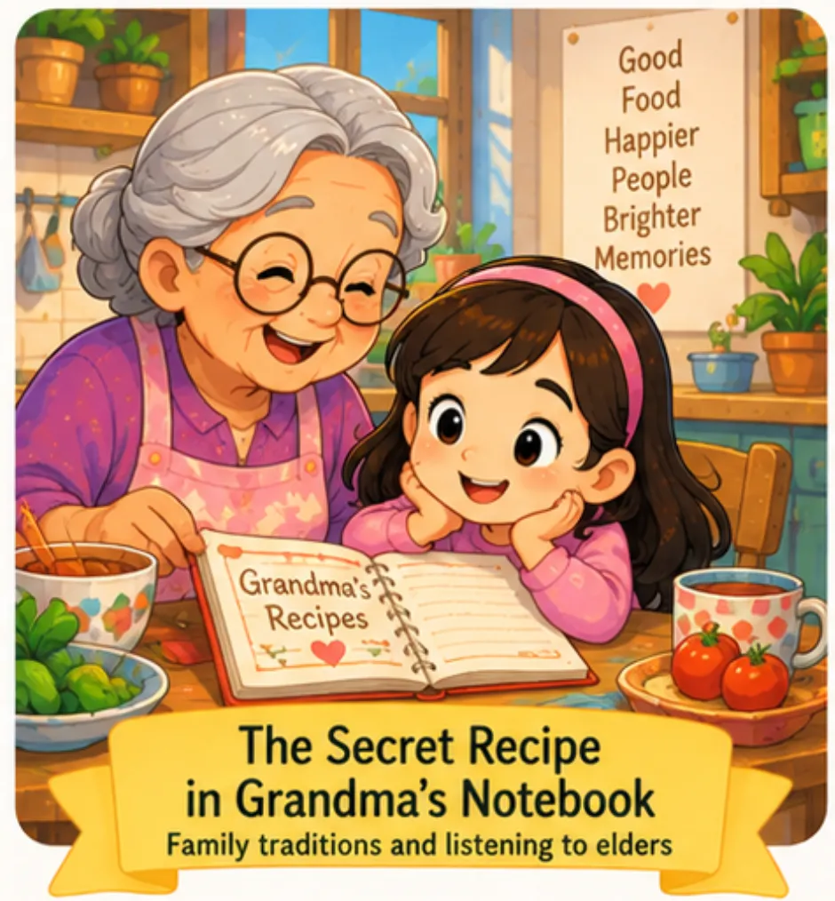 The Secret Recipe in Grandma’s Notebook - Easy Short Stories for Kids