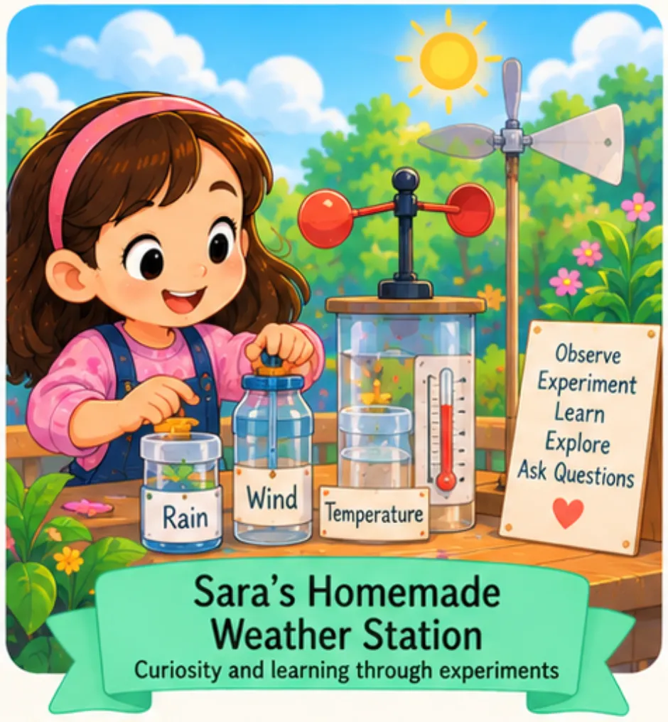 Sara’s Homemade Weather Station - Easy Short Stories for Kids