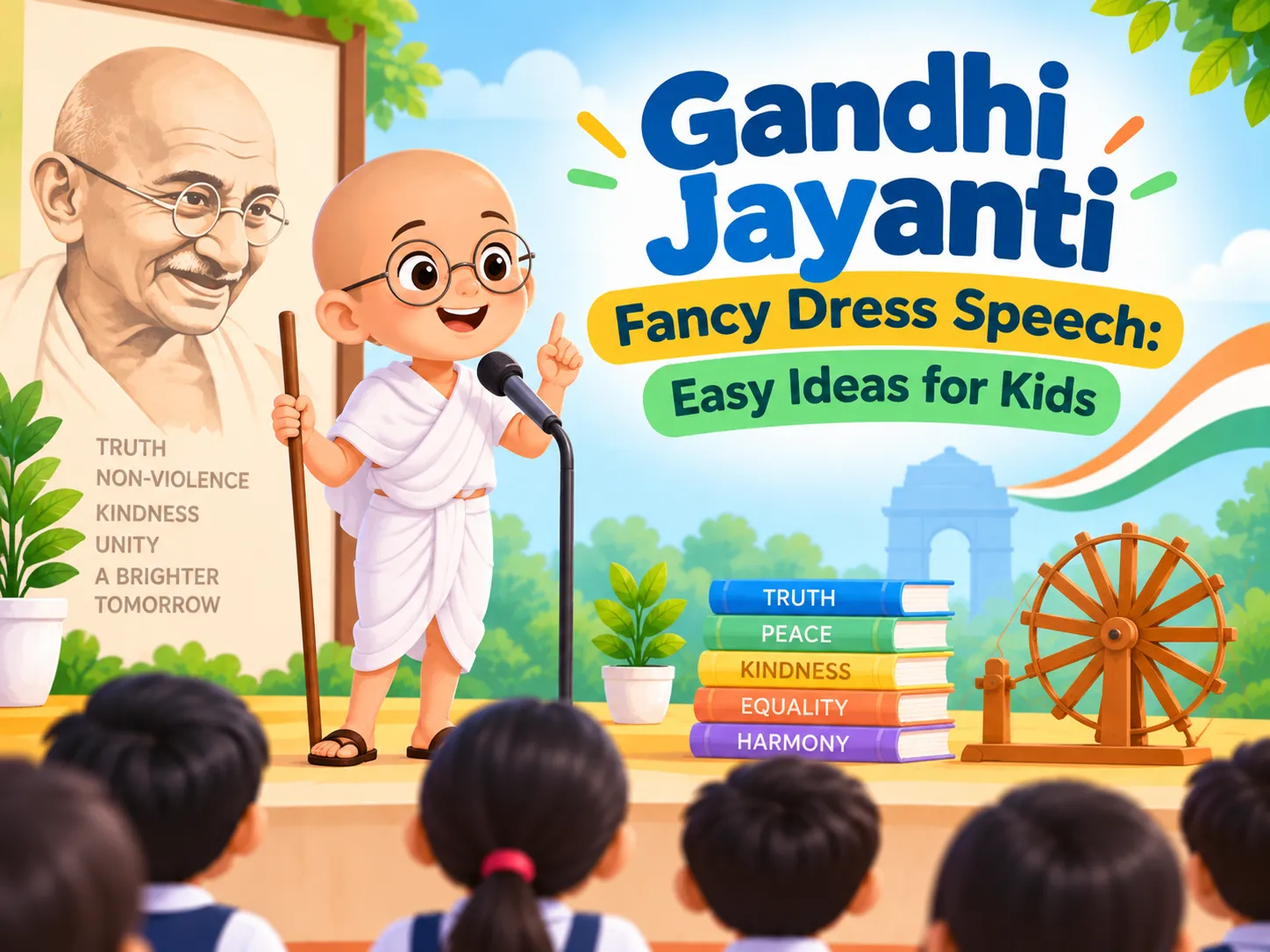 Gandhi Jayanti Fancy Dress Speech for Kids