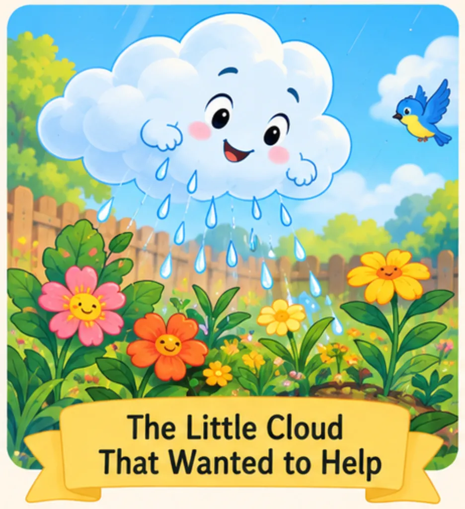 The Little Cloud That Wanted to Help - Kindergarten Short Stories for Kids in English