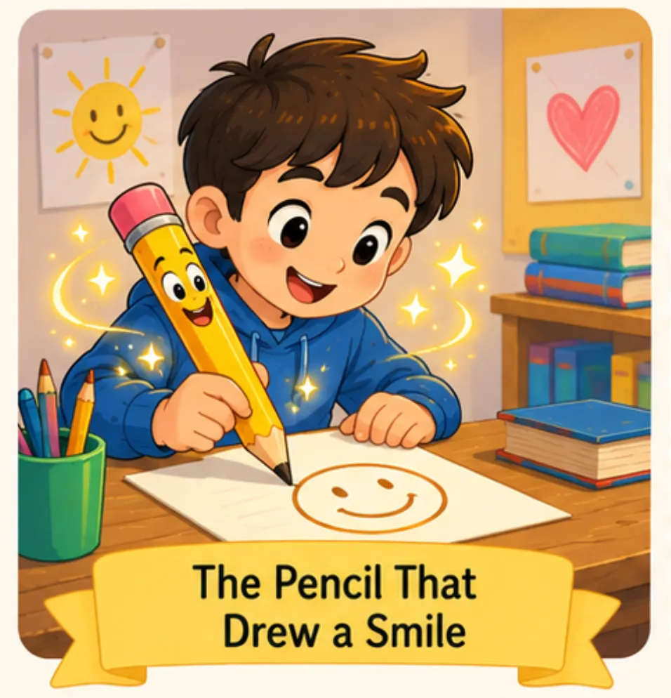 The Pencil That Drew a Smile - Kindergarten Short Stories for Kids in English
