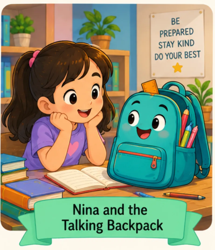 Nina and the Talking Backpack - Kindergarten Short Stories for Kids in English