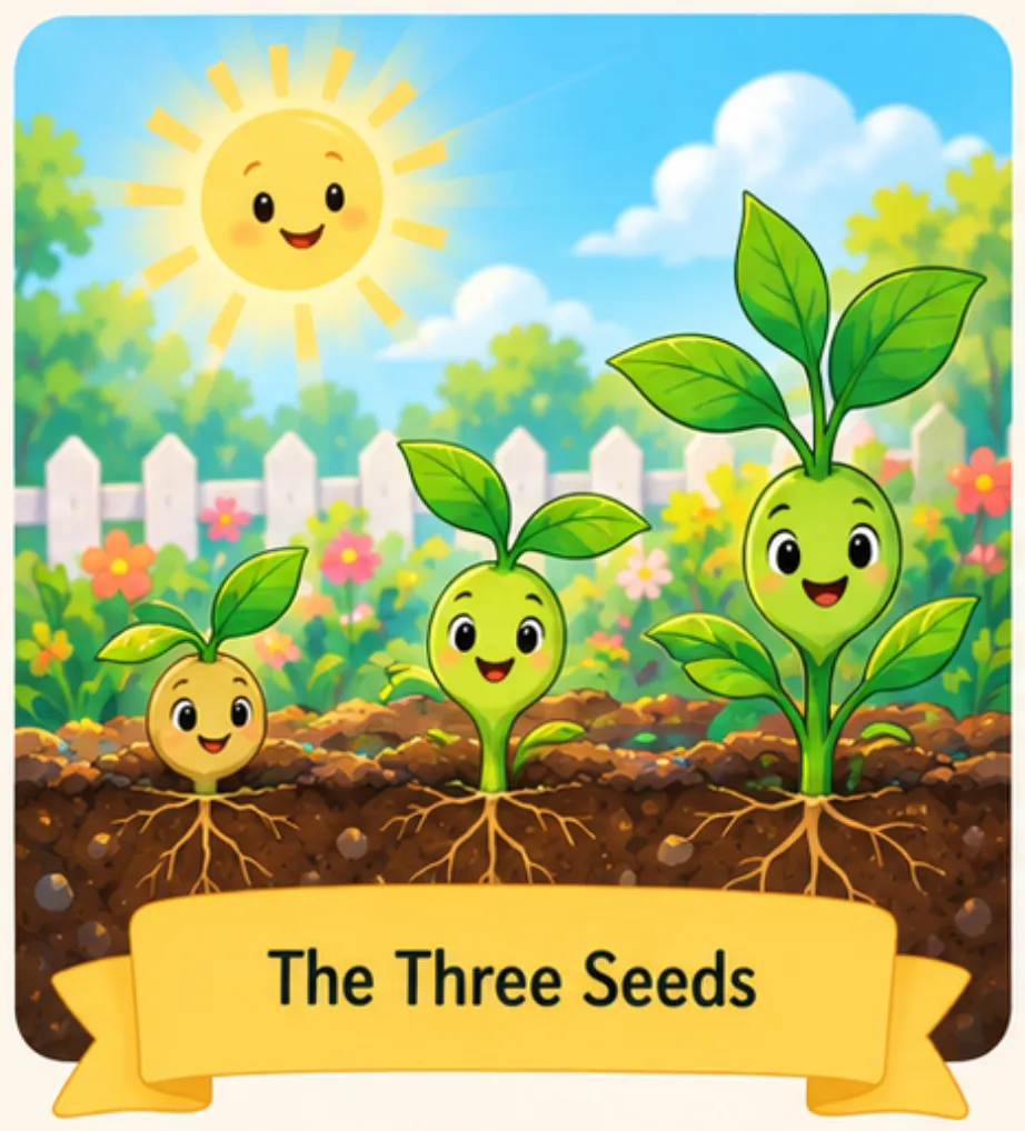 The Three Seeds - Kindergarten Short Stories for Kids in English
