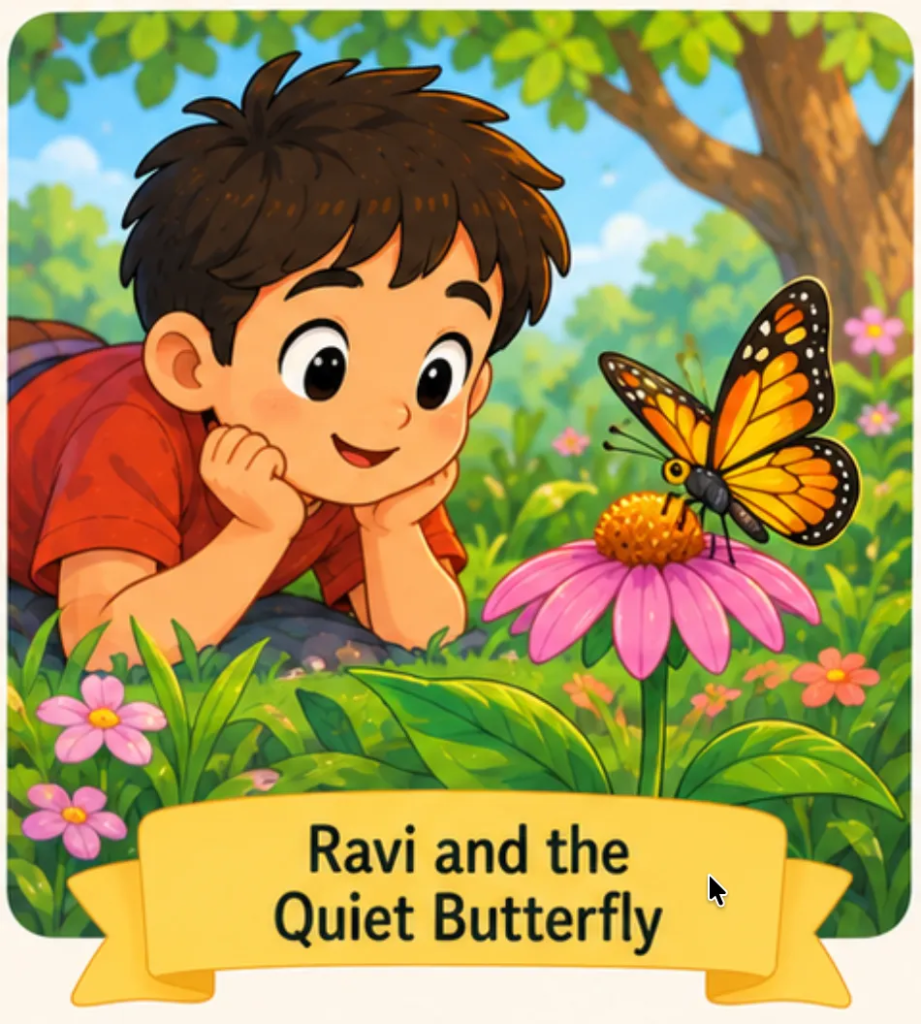Ravi and the Quiet Butterfly - Kindergarten Short Stories for Kids in English