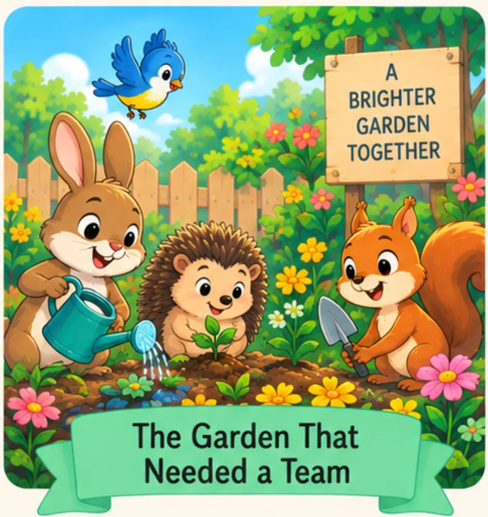 The Garden That Needed a Team - Kindergarten Short Stories for Kids in English