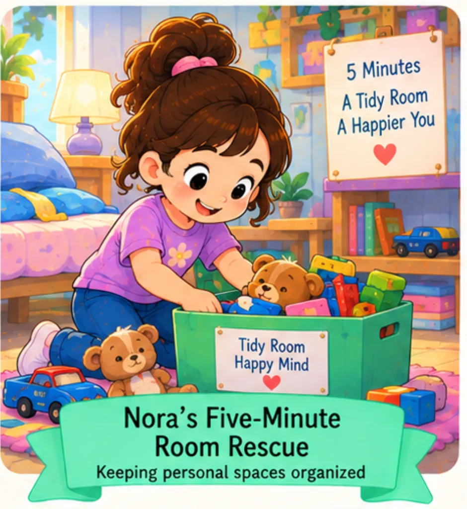 Nora's Five-Minute Room Rescue - Preschool Short Stories for Kids