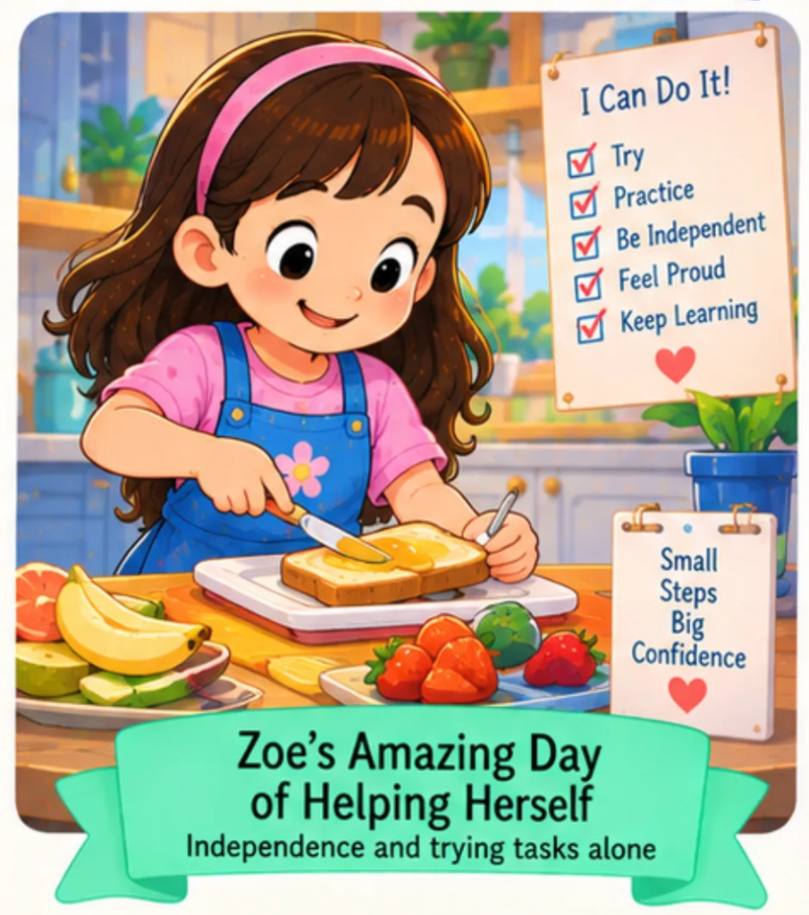 Zoe's Amazing Day of Helping Herself - Preschool Short Stories for Kids