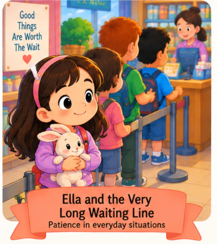 Ella and the Very Long Waiting Line - Preschool Short Stories for Kids