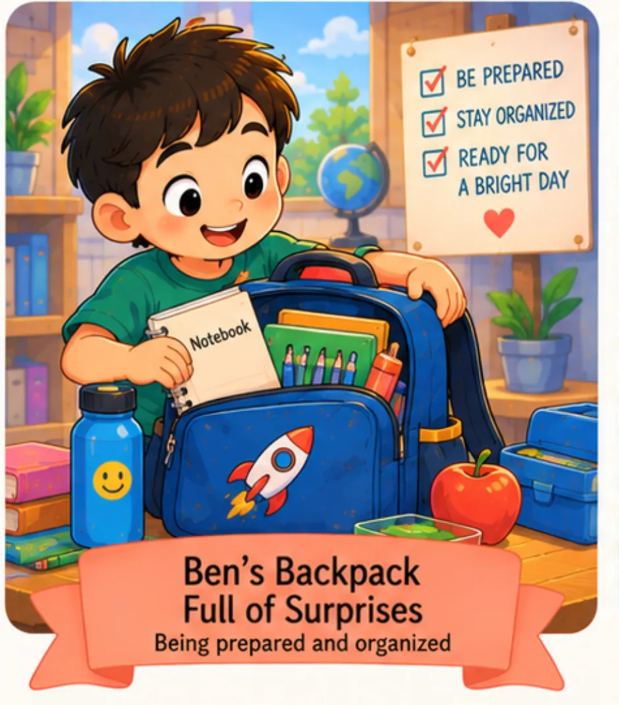 Ben's Backpack Full of Surprises - Preschool Short Stories for Kids