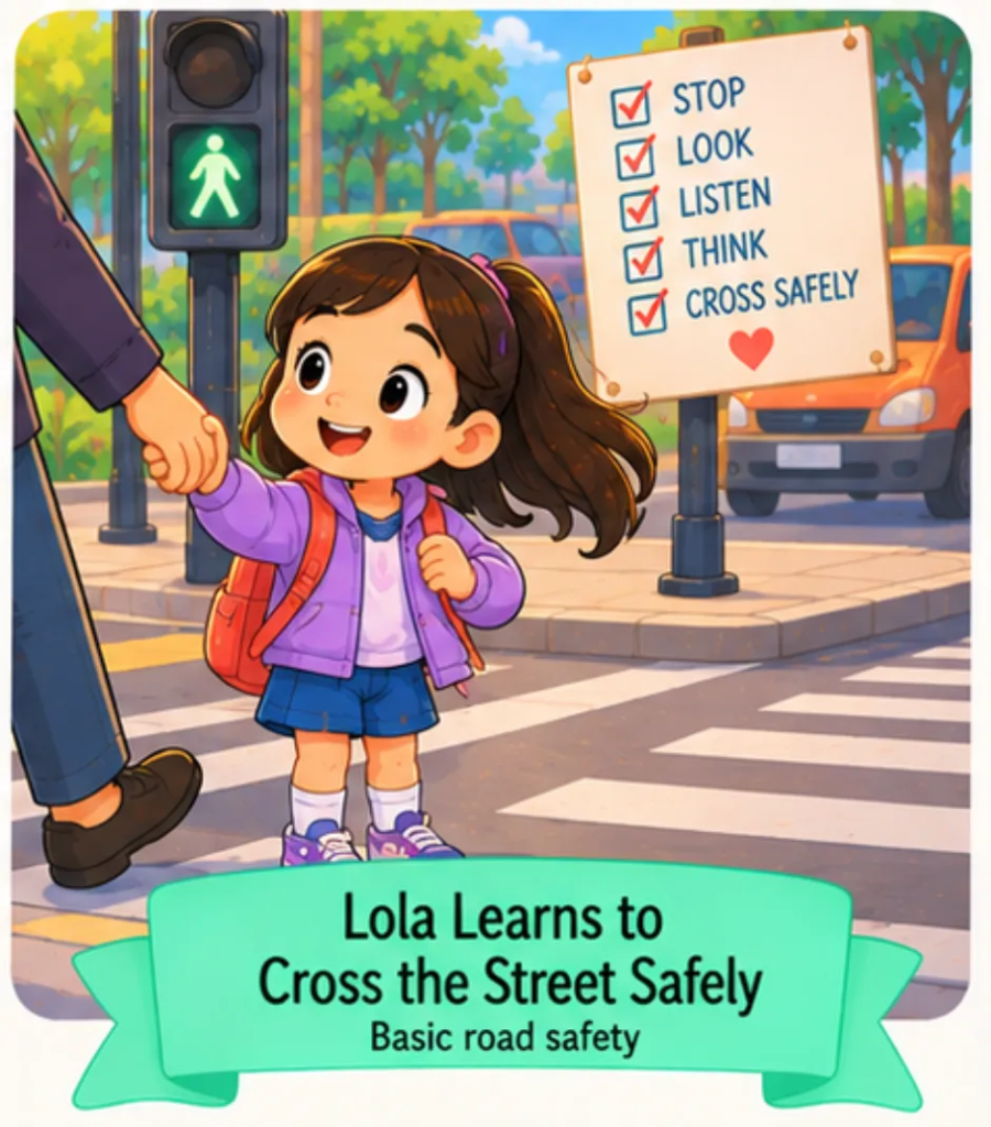 Lola Learns to Cross the Street Safely - Preschool Short Stories for Kids