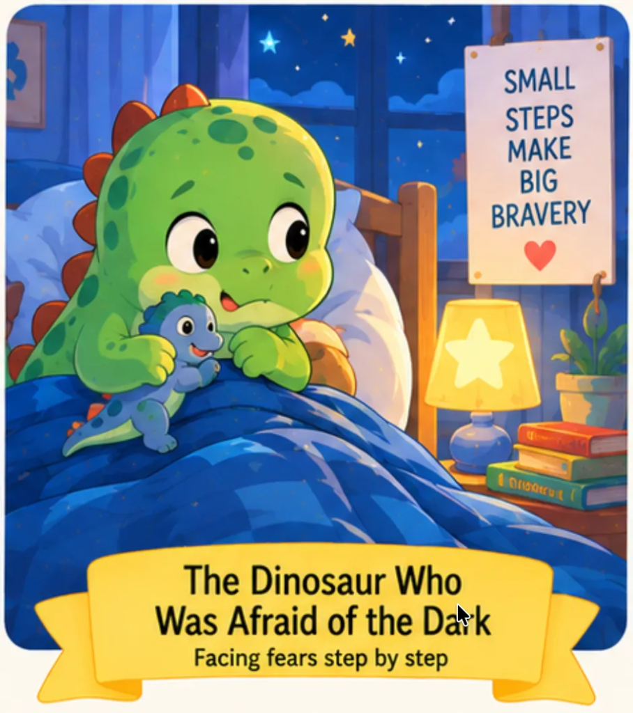 The Dinosaur Who Was Afraid of the Dark - Preschool Short Stories for Kids