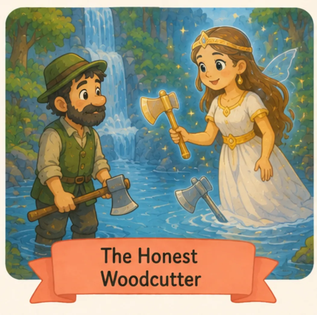 The Honest Woodcutter - Short Stories in English for Students