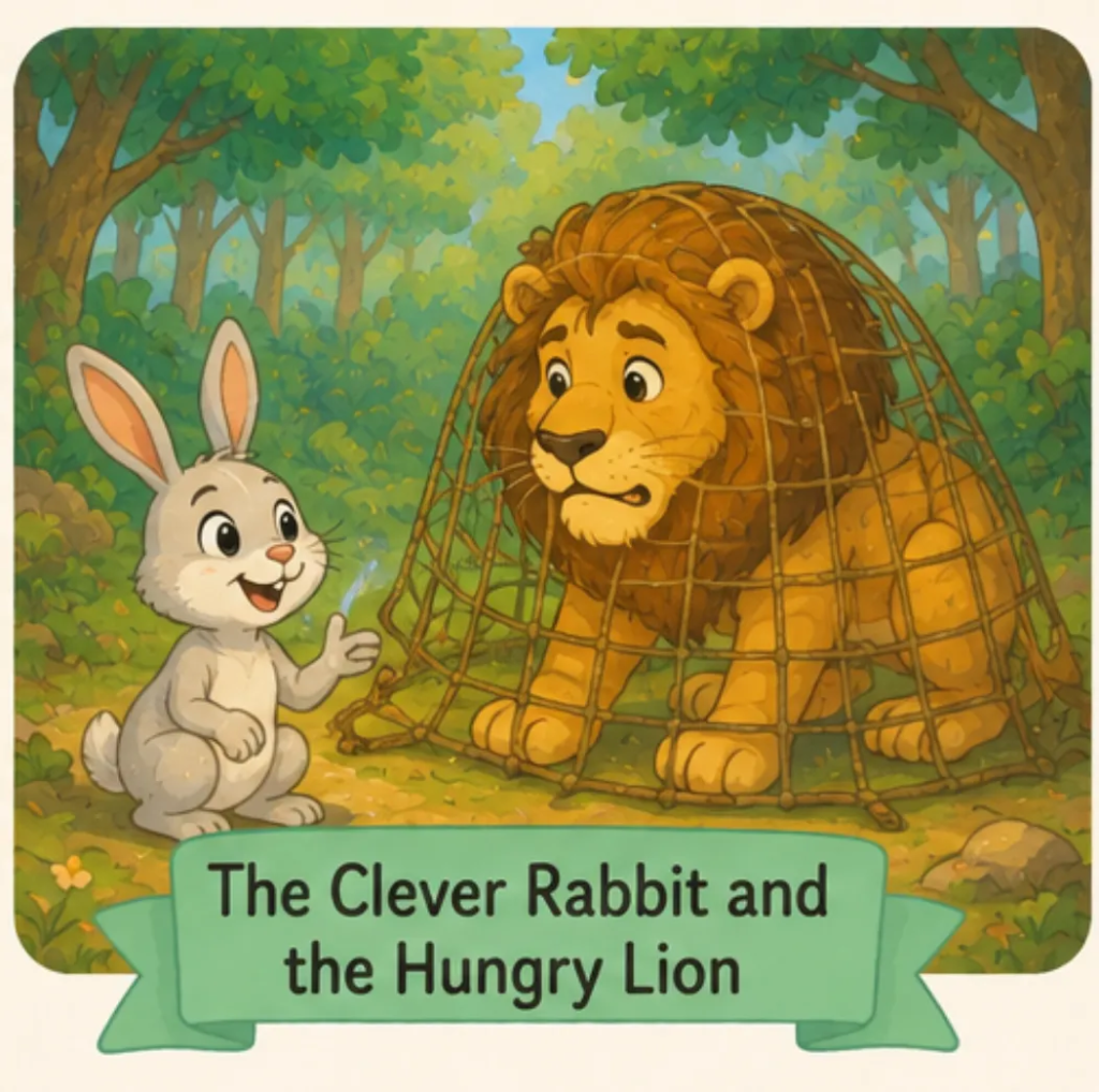 The Clever Rabbit and the Hungry Lion - Short Stories in English for Students
