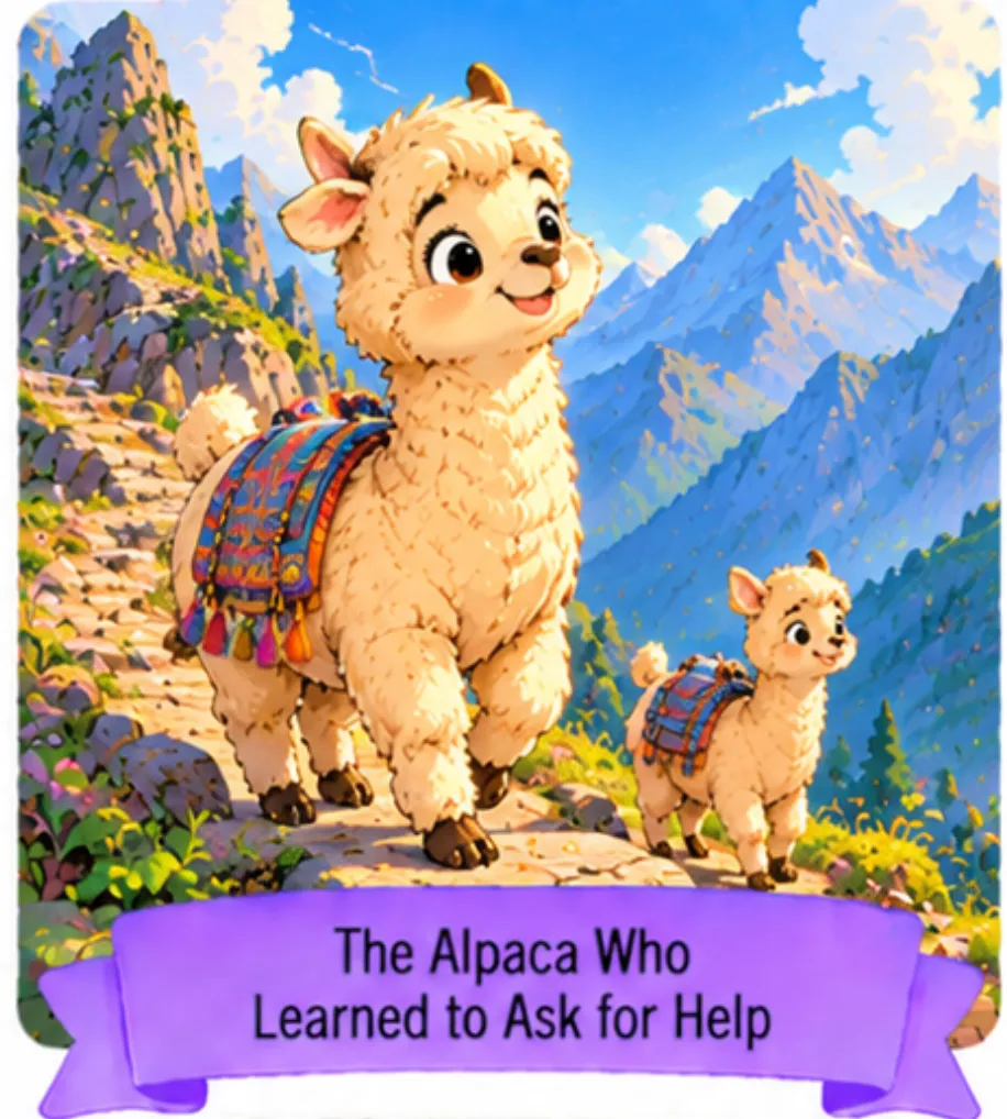 21. The Alpaca Who Learned to Ask for Help - Short Animal Stories for Kids