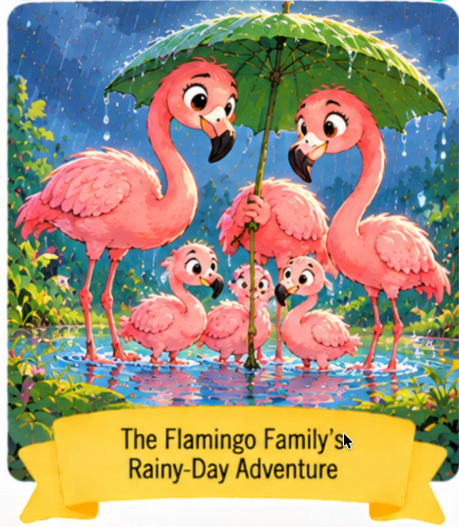 23. The Flamingo Family’s Rainy-Day Adventure - Short Animal Stories for Kids