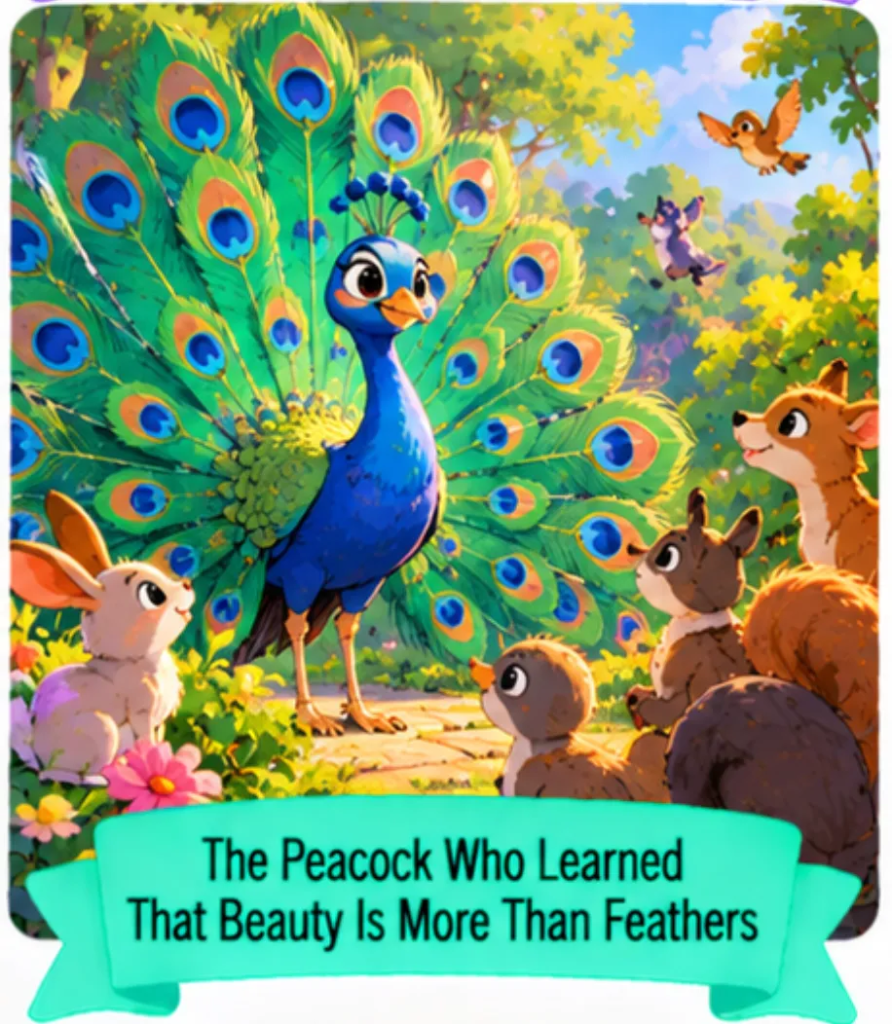 12. The Peacock Who Learned That Beauty Is More Than Feathers - Short Animal Stories for Kids