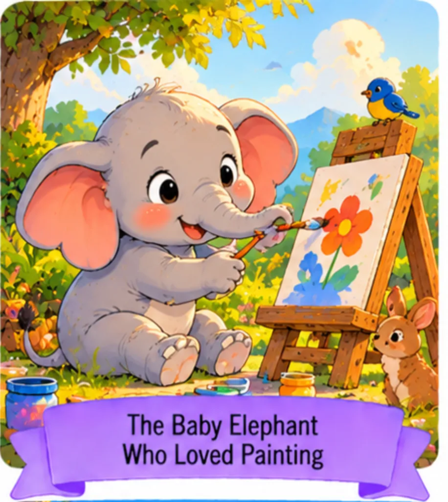 3. The Baby Elephant Who Loved Painting - Short Animal Stories for Kids