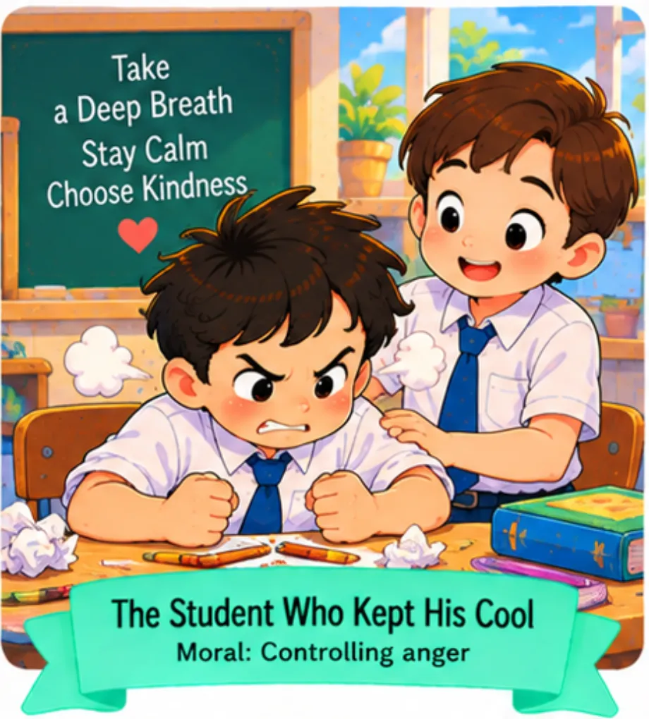 14. The Student Who Kept His Cool - Short Moral Stories for Students