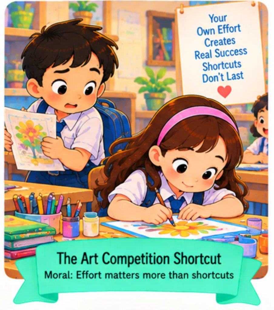 18. The Art Competition Shortcut - Short Moral Stories for Students