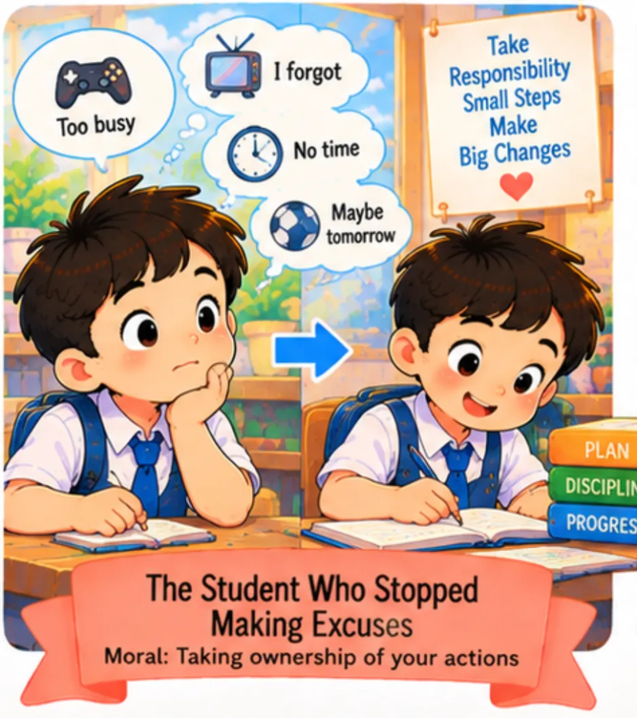 22. The Student Who Stopped Making Excuses - Short Moral Stories for Students