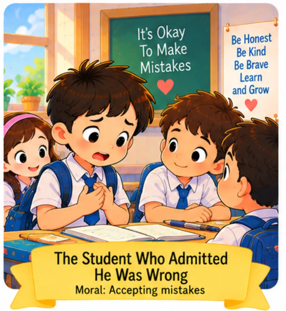 1. The Student Who Admitted He Was Wrong - Short Moral Stories for Students