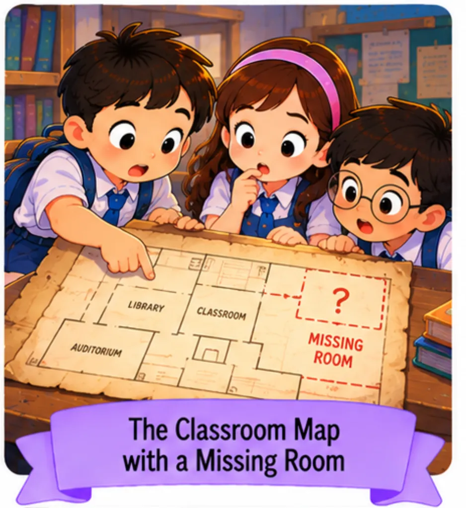 3. The Classroom Map with a Missing Room - Short Mysterious Stories for Students